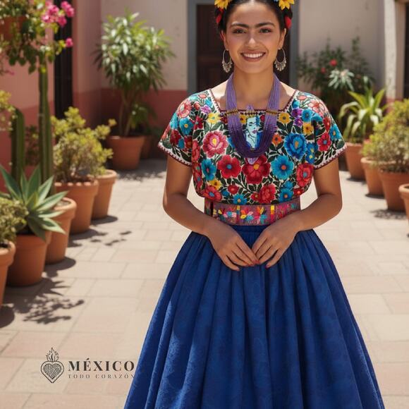 Mexican Folkloric belt day of the dead 5 de Mayo colorfull mexico todo corazon - Picture 1 of 4